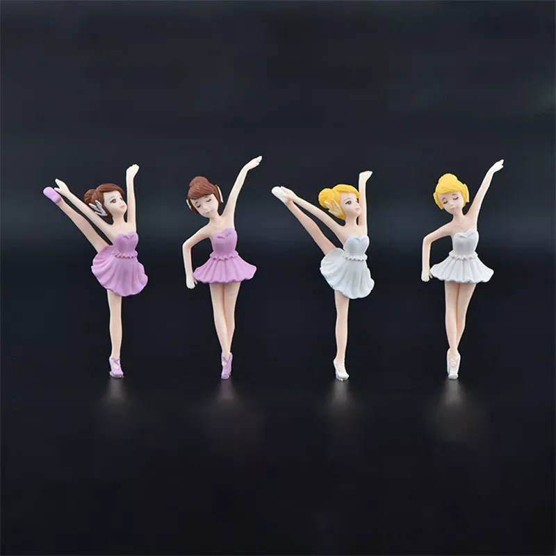 

1 PiecePVC Ornaments Decorations White And Purple And Yellow Ballerina Elegant Sweet Cute Mesa Furnishing Articles