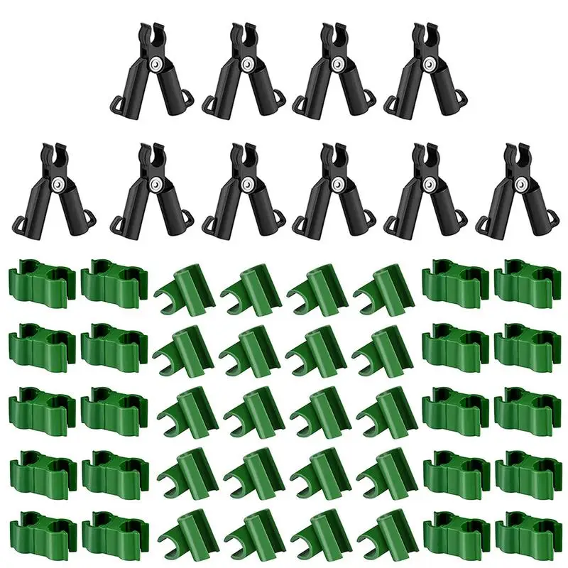 

Садовые зажимы 50 шт., зажим для решетки растений, регулируемый садовый коннектор, соединительный Соединительный зажим типа А, 3 вида