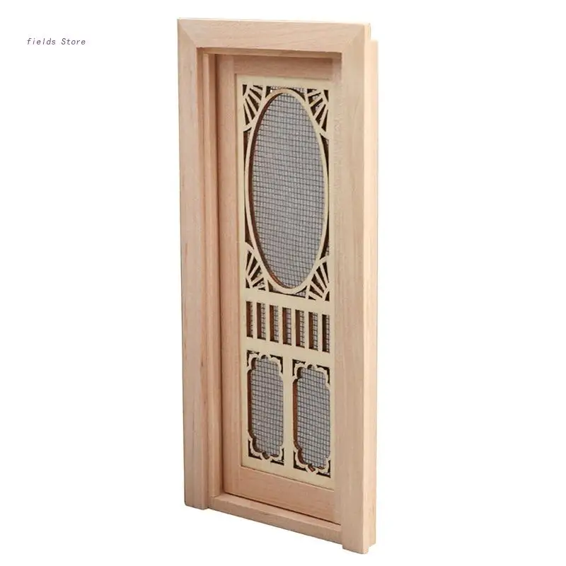 

1:12 Dollhouse Decoration Mini Furniture Model Hollow Carved Screen Door Micro Landscape Teens Ball Joint for Doll Acces