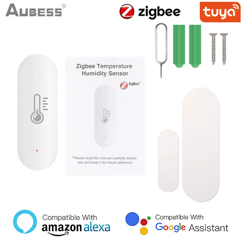 

Tuya ZigBee 3.0 Temperature Humidity Sensor Hygrometer Thermometer Monitoring Reminder Detector Via Alexa Google Home Smart Life