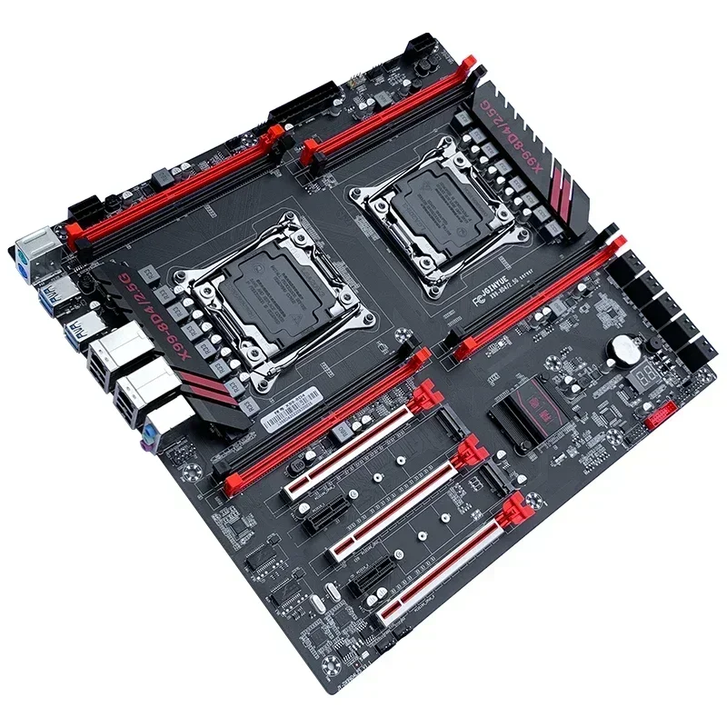 Материнская плата JGINYUE X99 с двумя процессорами LGA 2011-3 поддерживает Xeon E5 V3 V4 CPU DDR4
