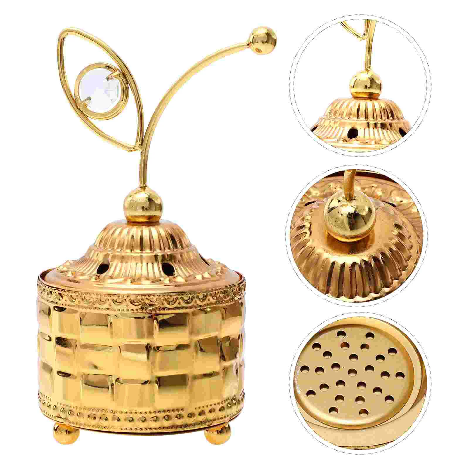 

Burner Censer Holder Vintage Tower Retro Home Resin Metal Burners Towers Stand Holders