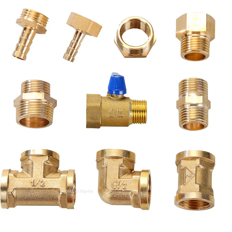 

DN15 1/2" Brass ball valve T L I type inner outer thread Connector Joint Copper Pipe Fitting Adapter Floor heating pipe fittings