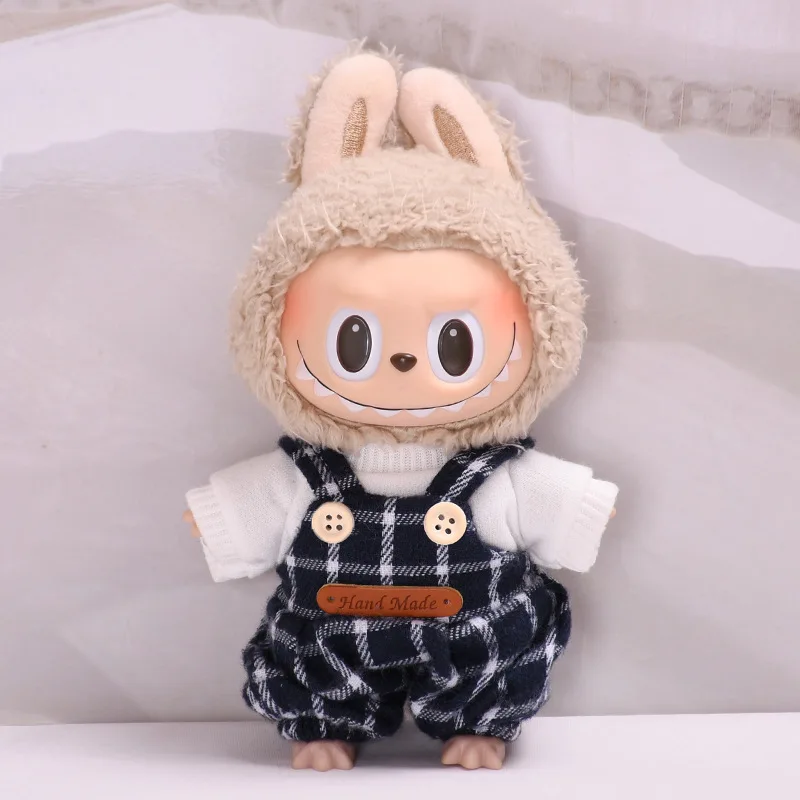 17 см Kawaii мини плюшевая кукла аксессуары для одежды Корея Kpop Exo Labubu Idol клетчатый