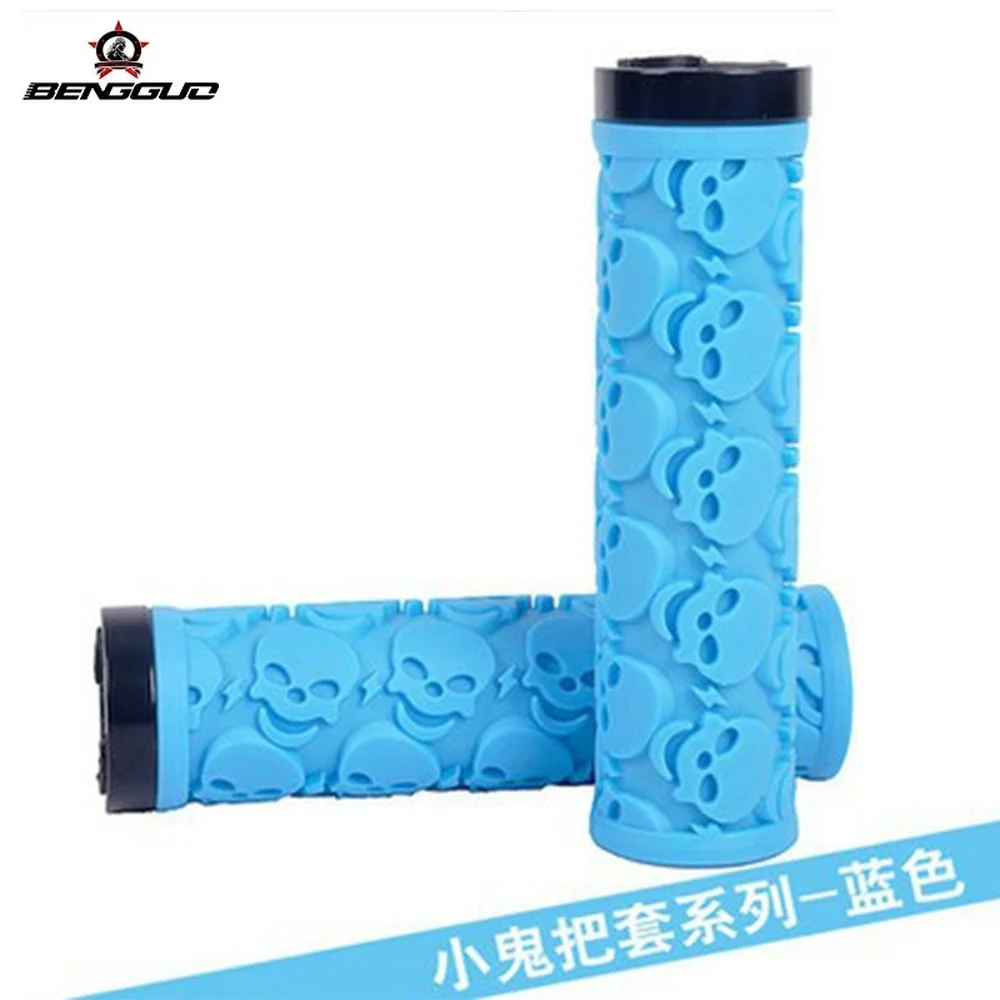 

Bicycle Mountain Bike Handle Dead Fly Aluminum Alloy Lock Rubber Handlebar Riding Equipment Skeleton Non-slip Handle