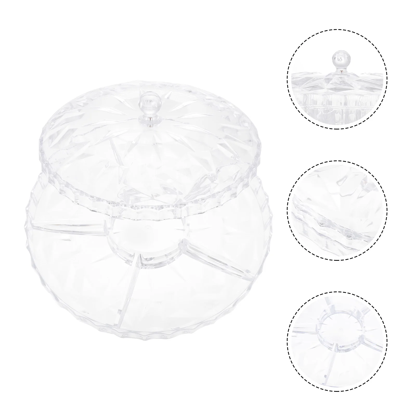 

Fruit Stand Home Tray Food Storage Snack Holder Multi-compartment Plate Multiple Grid