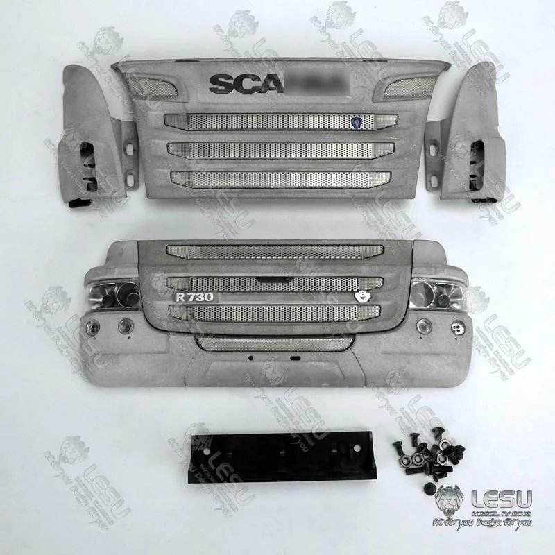 

Metal Front Face Net Bumper LESU Spare Part for 1/14 RC DIY Tamiyaya Scaniarl R730 Tractor Truck TH15169-SMT5