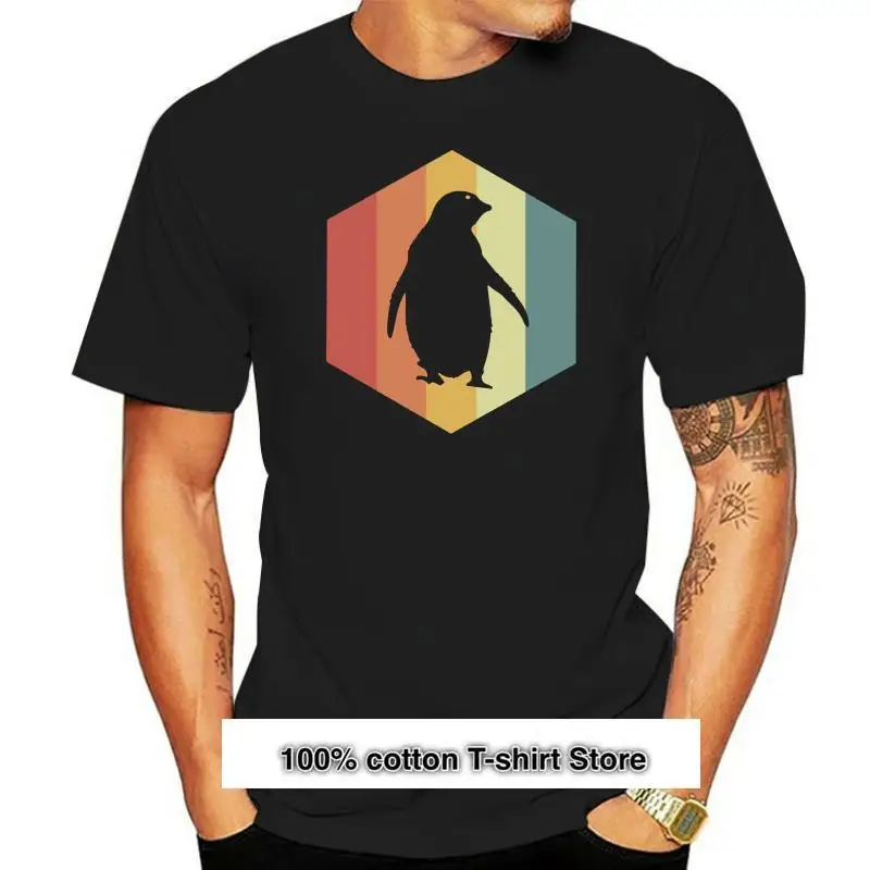 

Camisetas con silueta de pingüino de orgullo para hombre, camisa de manga corta de algodón suave con cuello redondo, 3XL