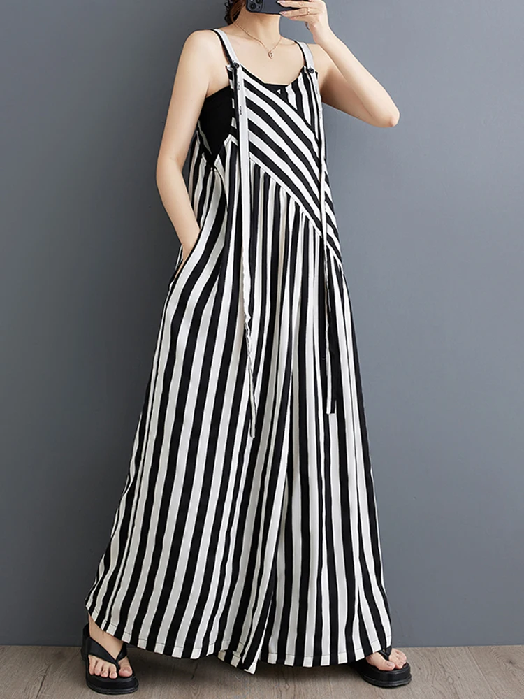 Комбинезон NYFS женский свободный с принтом винтажный Полукомбинезон на бретелях