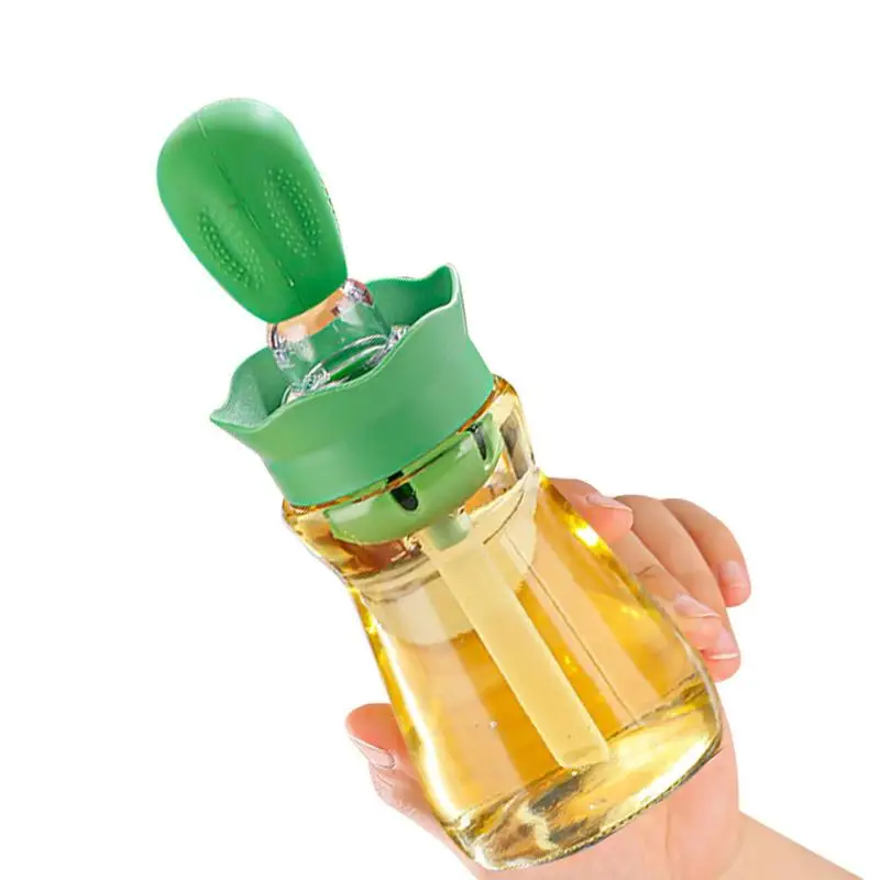 

Oil Bottle Dispenser Silicone Dropper Measuring Bottle Dispenser And Silicone Dropper For Kitchen Cooking BBQ Grill Frying