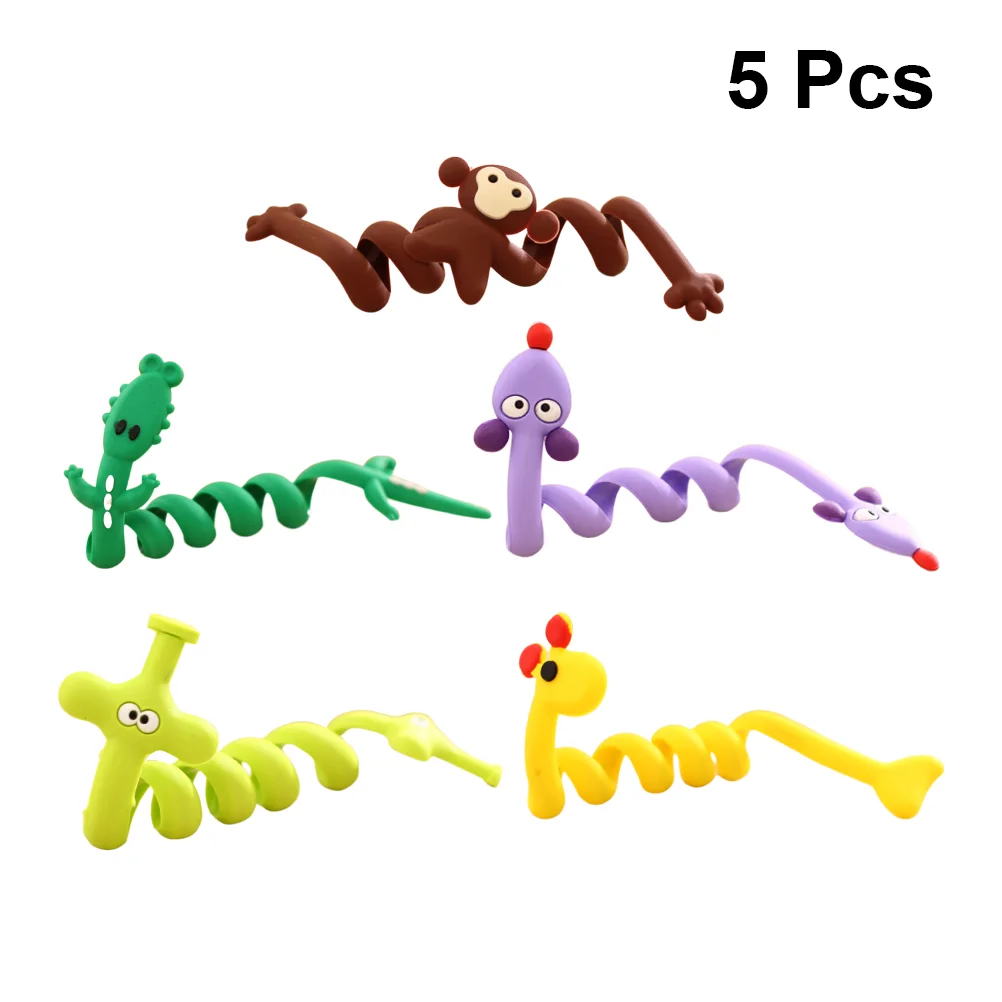 

5 Creative Mini Cable Organizer Different Cartoon Animal Shape Cable Cord Management Headset Earphone Winders Ties