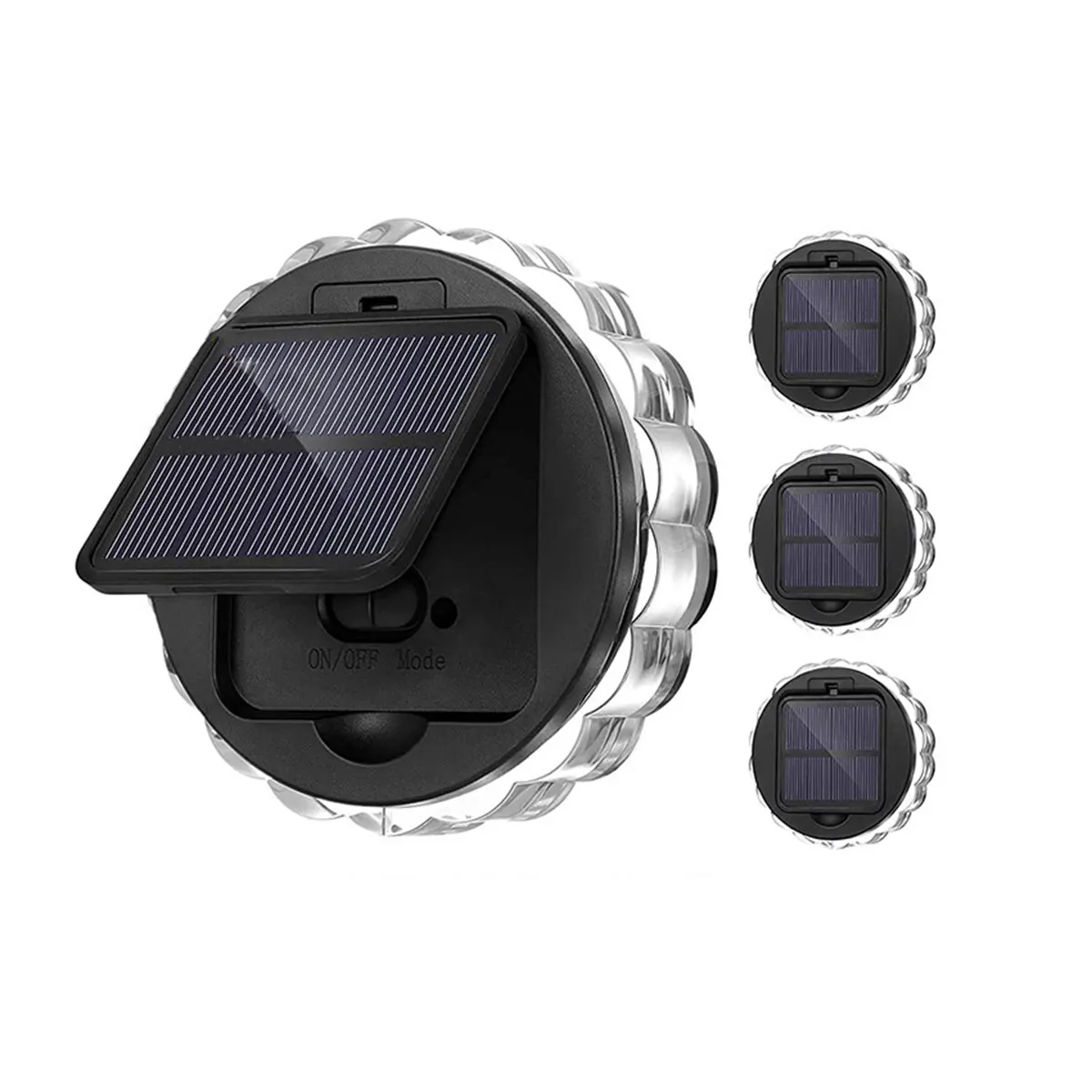 

4pcs Solar Wall Light Outdoor with Remote Control LED Solar Fence Light 8 Modes Solar Fence Light IP44 Waterproof Solar Patio Li