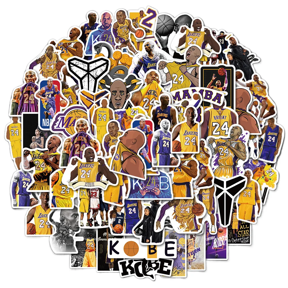 

10/30/50Pcs Black Mamba Kobe Cartoon Graffiti Stickers Bicycle Skateboard Water Luggage Refrigerator Decal Kid Toy Gift 01348