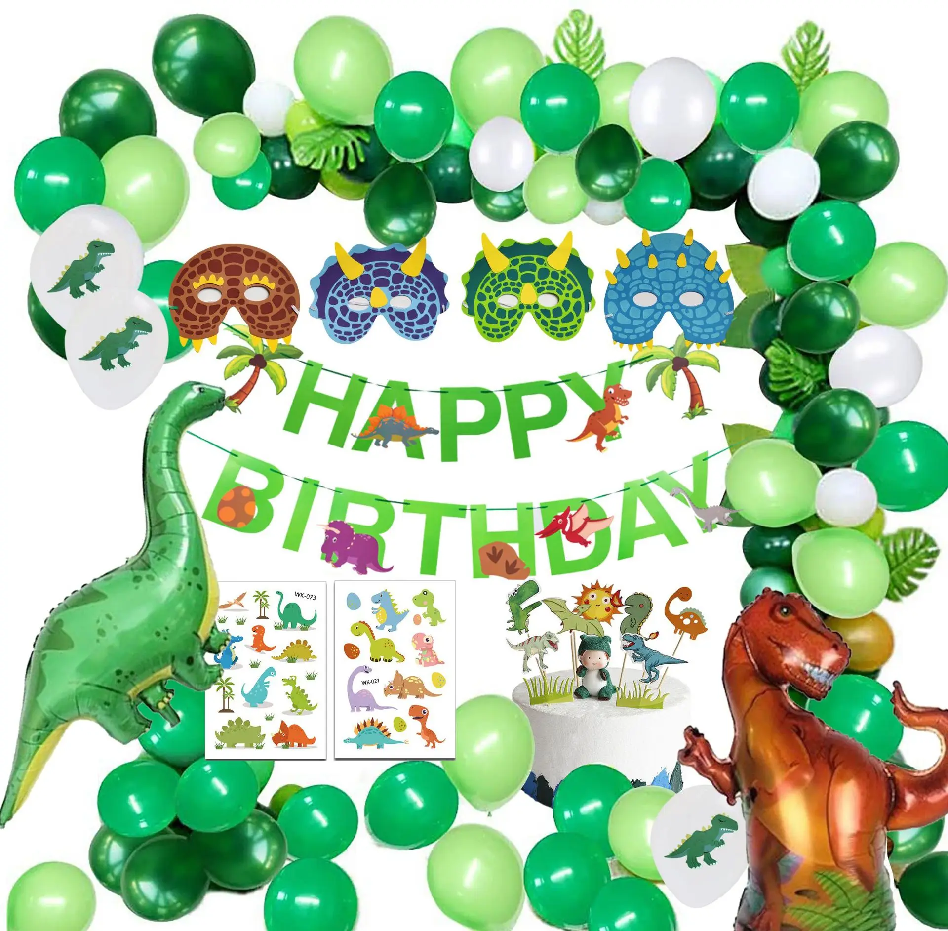 

Jungle Dinosaur Animal Balloon Garland Kit Arches Wedding Party Decor Balloon Supplies Kids Boys Birthday Decoration Balloons