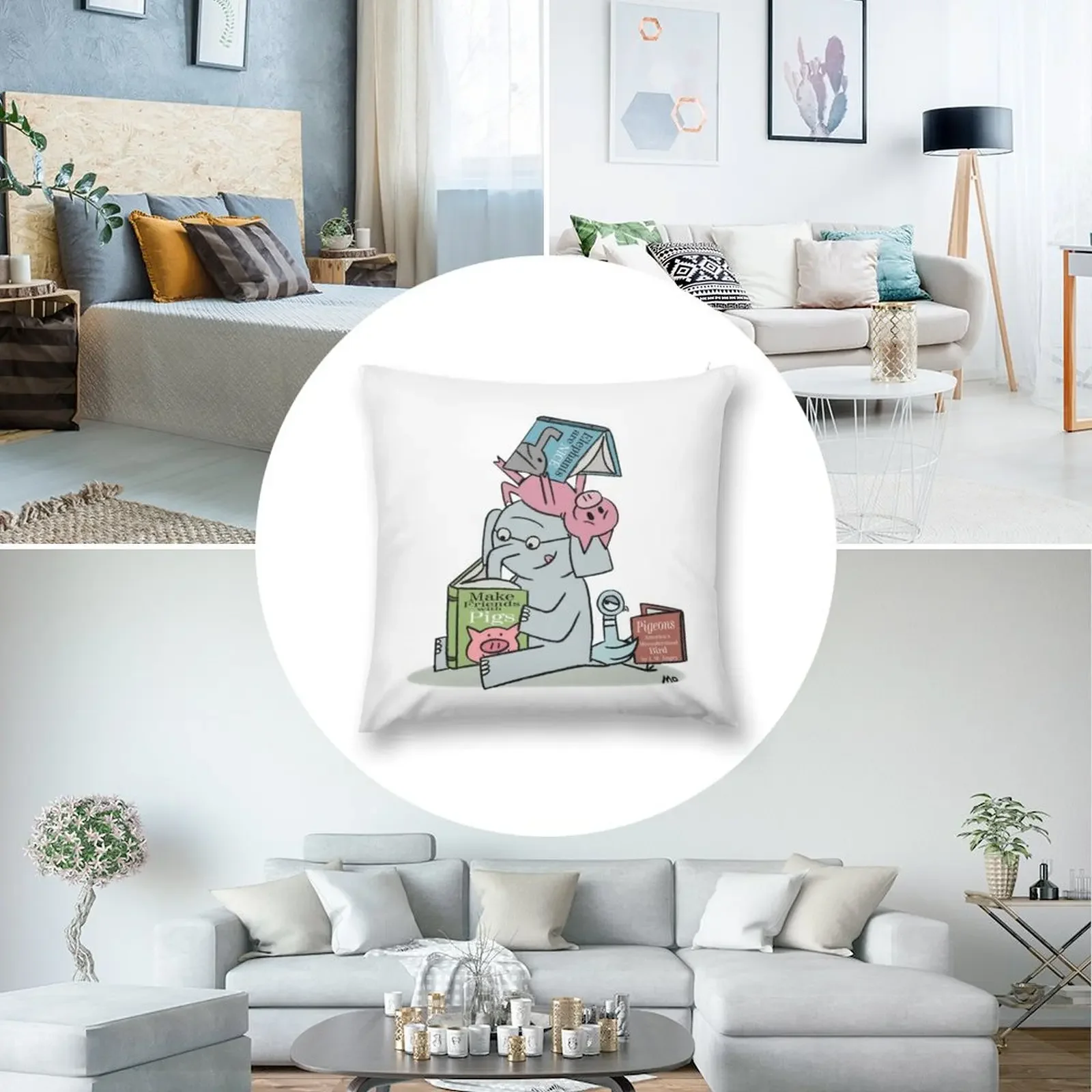 Декоративная подушка Elephant and Piggie 100% Полиэстер