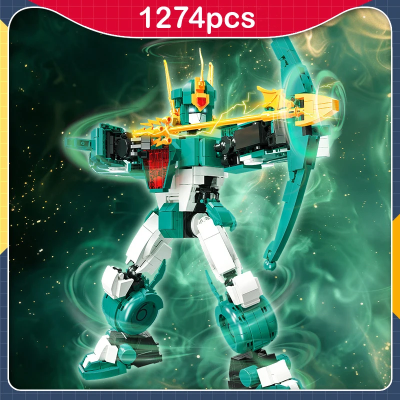 Новый 58210 1274 шт. MOC Creativity Magic King Mecha строительные блоки модель робота кирпичи сборка