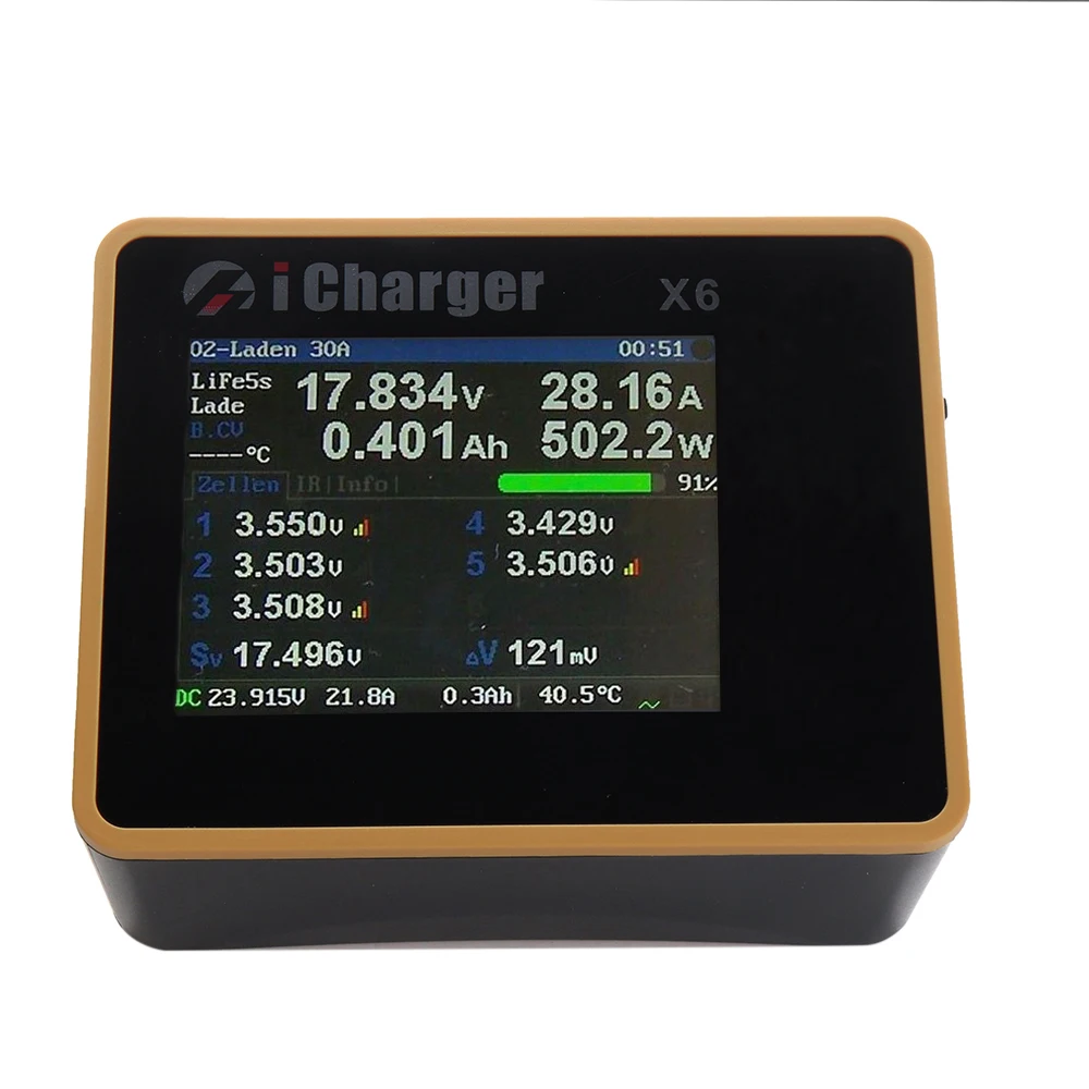 

iCharger X6 800W 30A DC LCD Screen Smart Battery Balance Charger Discharger