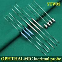 micro ophthalmic instruments double ended lacrimal passage probe with hole flushing stainless steel probe plugging tool