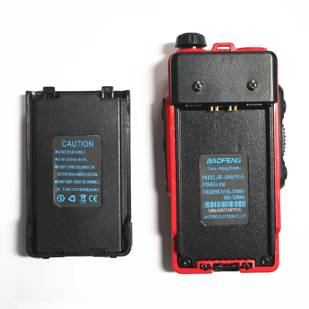 BaoFeng UV-B2 Plus 8W High Power FM Transceiver 4800mah Battery BF-UVB2 Plus for CB Radio Mobile Radio UVB2 Walkie Talkie Uv-b2