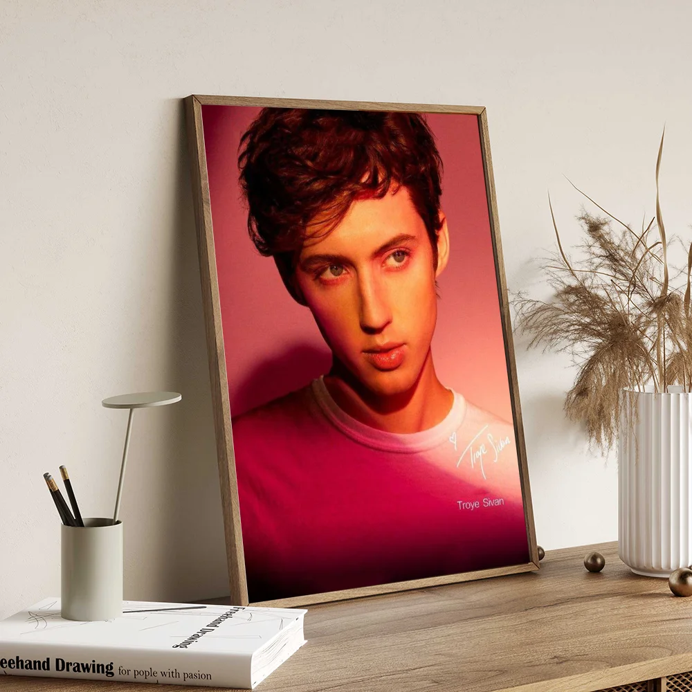 Белый бумажный плакат Трой Сиван меллет наклейка из бумаги для кофейни бара