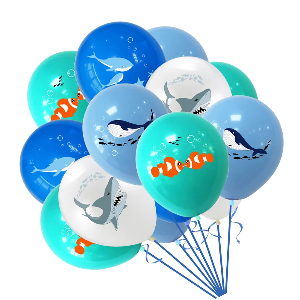 

Party Balloon Decoration Balloons Birthday Latex Baby Favors Supplies Ocean Animals Sea Marine Showerchildren Toy Summer Round
