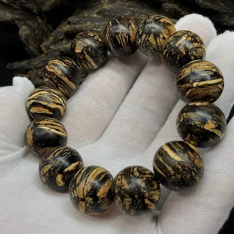 Вьетнамские бусины Arwood натуральный тигр пятно Киара Будда 20 мм * 12 шт. браслет с