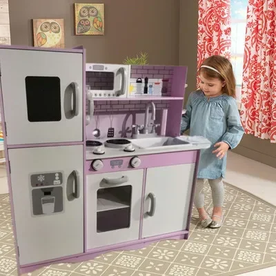 Большой размер имитация деревянной кухни кулинария игровая игрушка холодильник