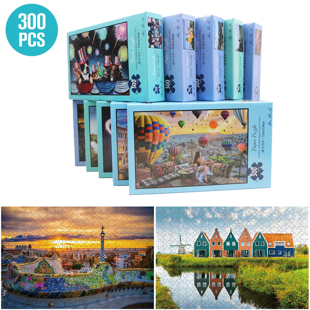 

Пазл-головоломка из 300 деталей для взрослых, детей, подростков, с 300 пазлами и уникальным украшением для друзей