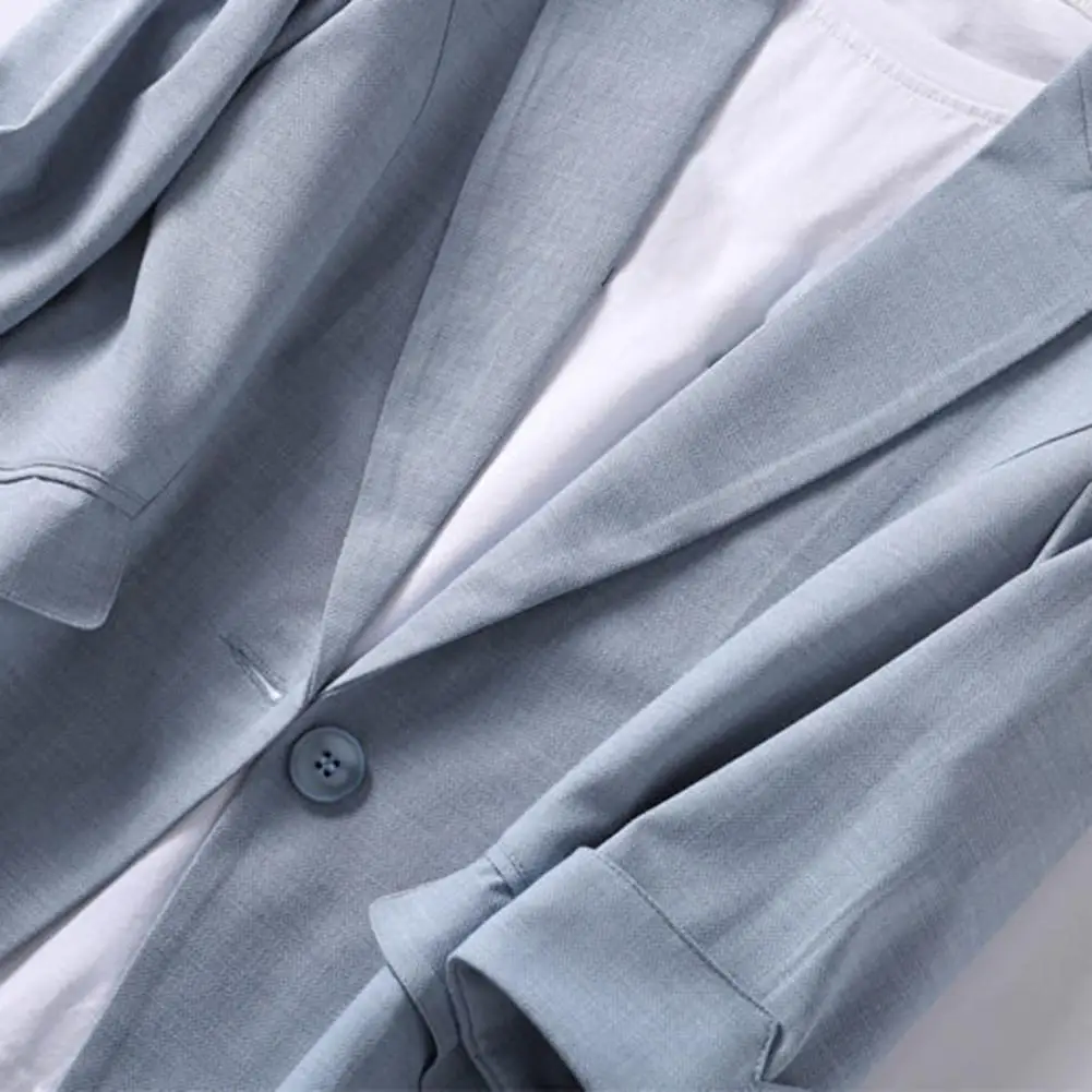 

Women Summer Coat Chic Breathable Women's Slim Fit Coat Lightweight 3/4 Sleeve Suit Jacket for A Stylish Temperament Look