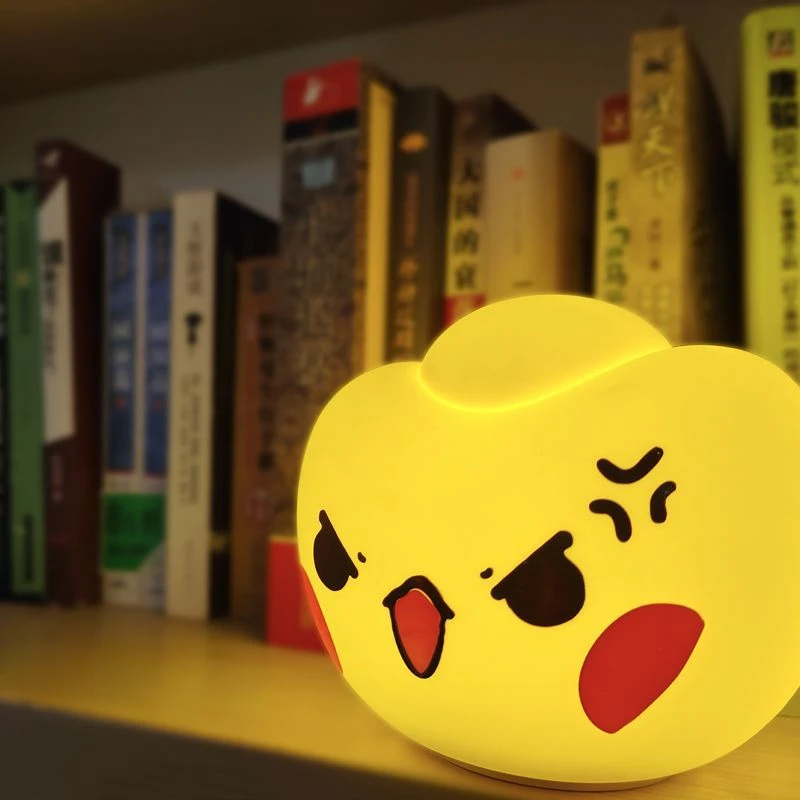 

Cartoon Soft Light Healing with Sleeping Eye Protection Silicone Clap Lamp LED Bedside Lamp USB Charging night light