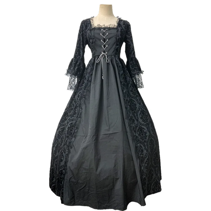 Женское платье в стиле эпохи Возрождения длинная юбка-качели средневековом