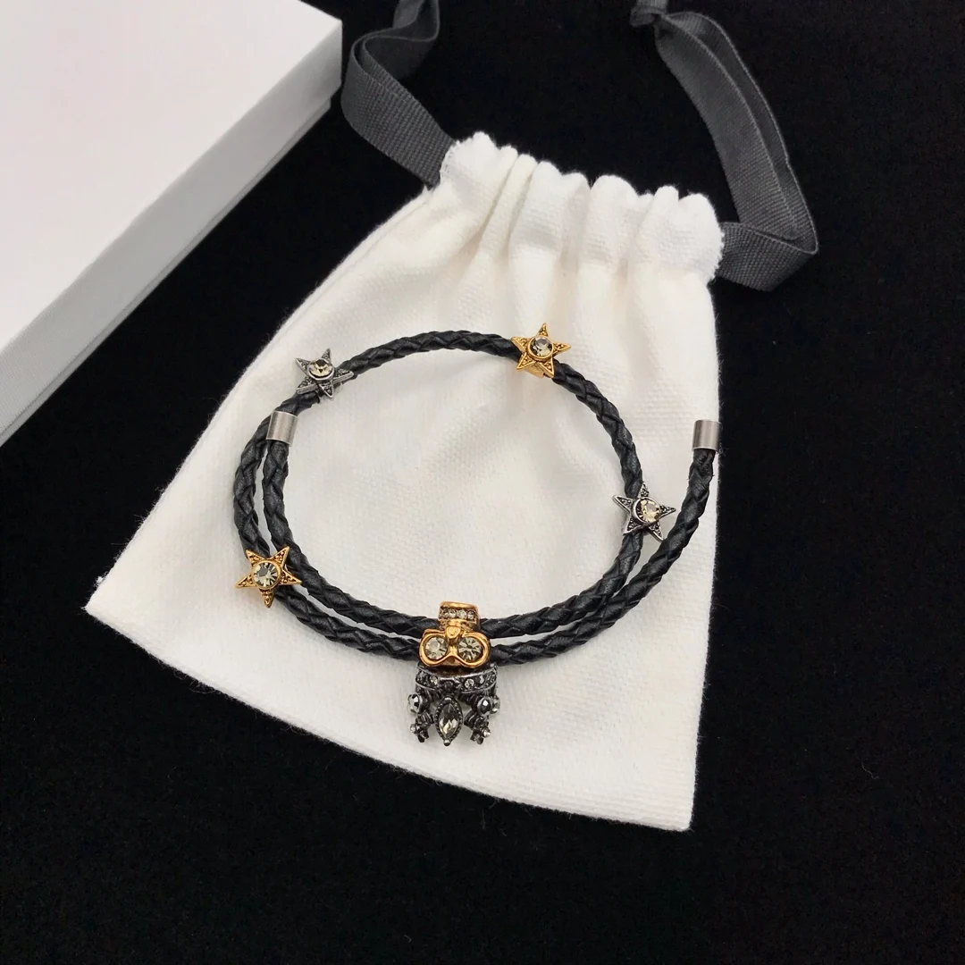 

Кожаный браслет с черепом, регулируемый размер, индивидуальный браслет