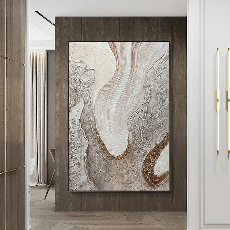 Современная Абстрактная текстура акриловая Картина на холсте ручная роспись