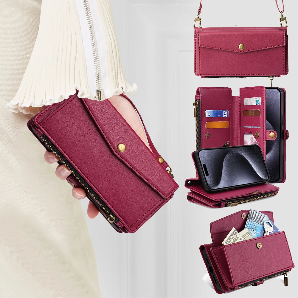 Роскошный кожаный чехол на молнии для OPPO K1 K3 K5 K7 K7X K9 K9X K10X K11 K11X K10 Pro 4G