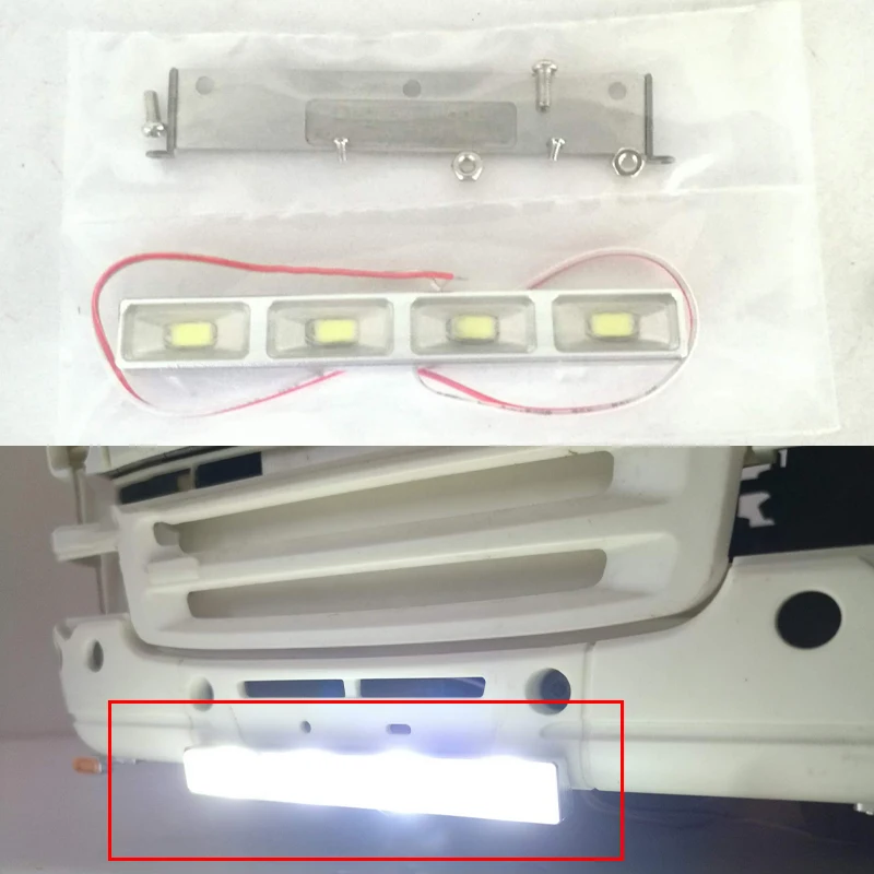 Искусственная металлическая передняя и нижняя фара для 1/14 Tamiya RC Truck Scania 770S 6X4 56368 8X4