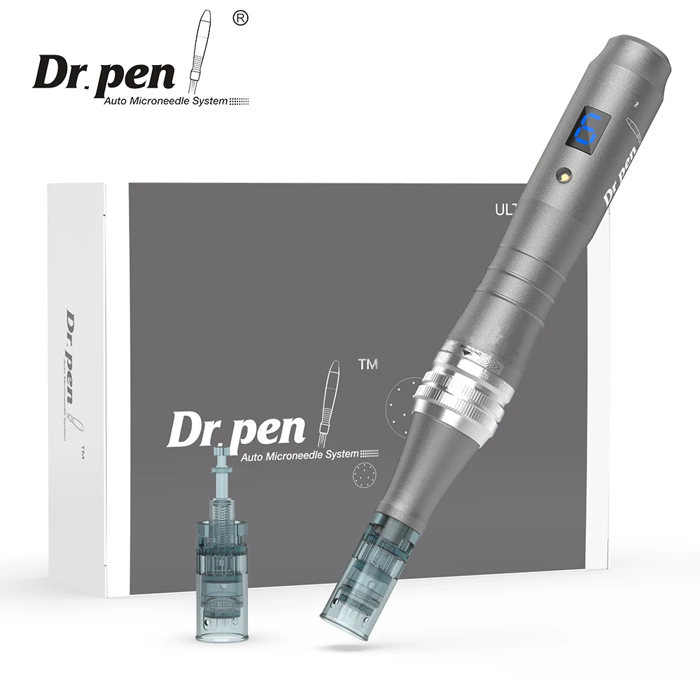 Original Dr Pen Ultima M8 Professional Microneedling Pen with 2Pcs Needle Cartridges Wireless Derma Pen Skincare Beauty Machine