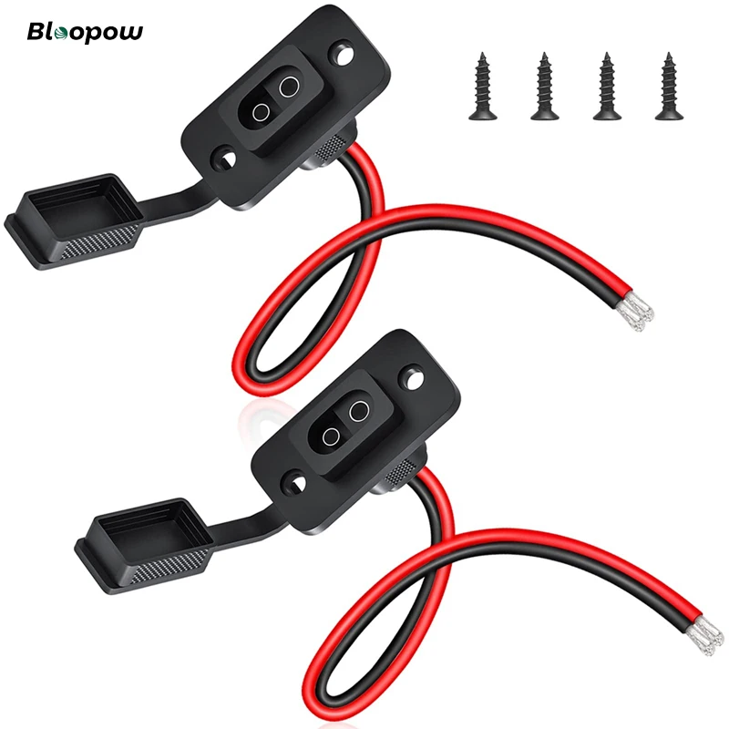 

Bloopow 30CM 12AWG SAE Cable Connector Car Battery Expansion Bidding Embedded Plug Socket for Solar Generator Battery Charger