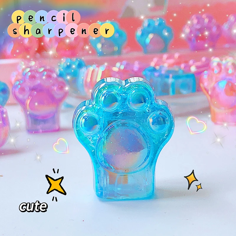 

Милые канцелярские товары, офисные принадлежности, милый точильный карандаш в виде кошачьей лапы, детские школьные принадлежности, искусственный подарок для детей