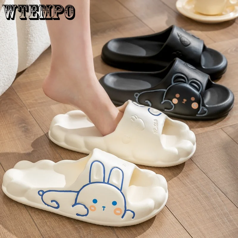 WTEMPO Women Slippers Summer Cartoon Shoes EVA Outdoor Sandals Soft Thick Non-slip Pool Indoor Home Flip Flops Dropshipping