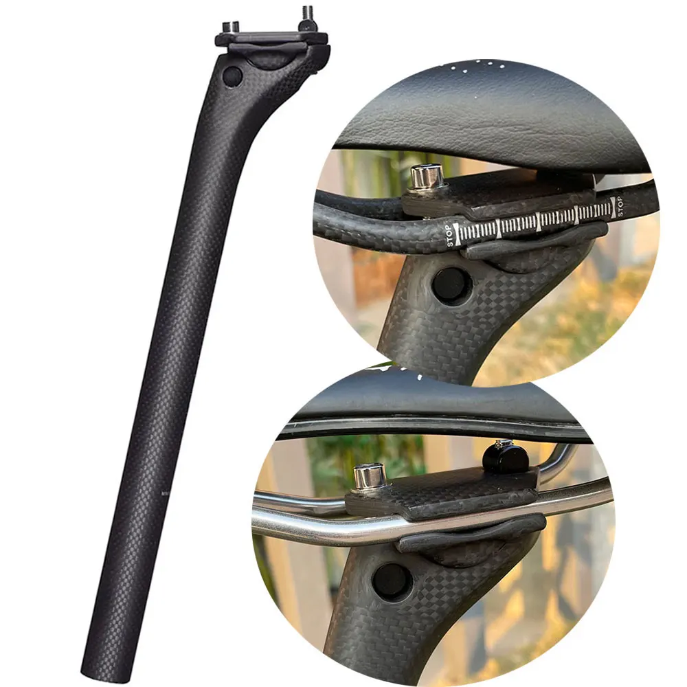 ELITA ONE-tija de sillín de carbono 3K, poste de sillín de 30,9mm para bicicletas de montaña y carretera, tubo de asiento ligero de 20mm, 350/400mm
