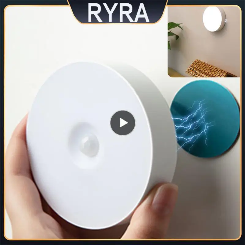 

Led Night Light Usb Rechargeable Energy-saving Motion Sensor Intelligent Home Bedroom Cabinet Light Wall Lamp