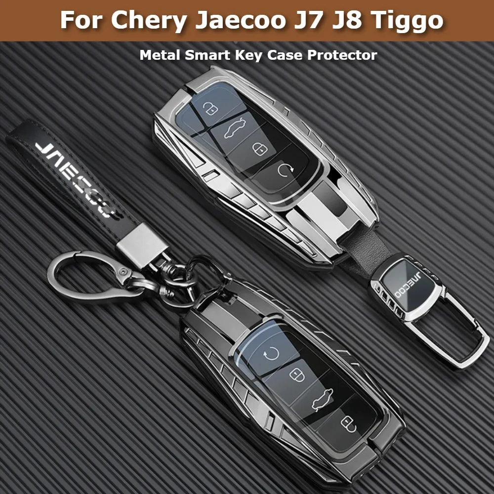 Фото Для Chery Jaecoo J7 J8 Tiggo 7 8 2024 2025 2026: Чехол для смарт-ключа из цинкового сплава, металлический защитный брелок для дистанционного ключа №1