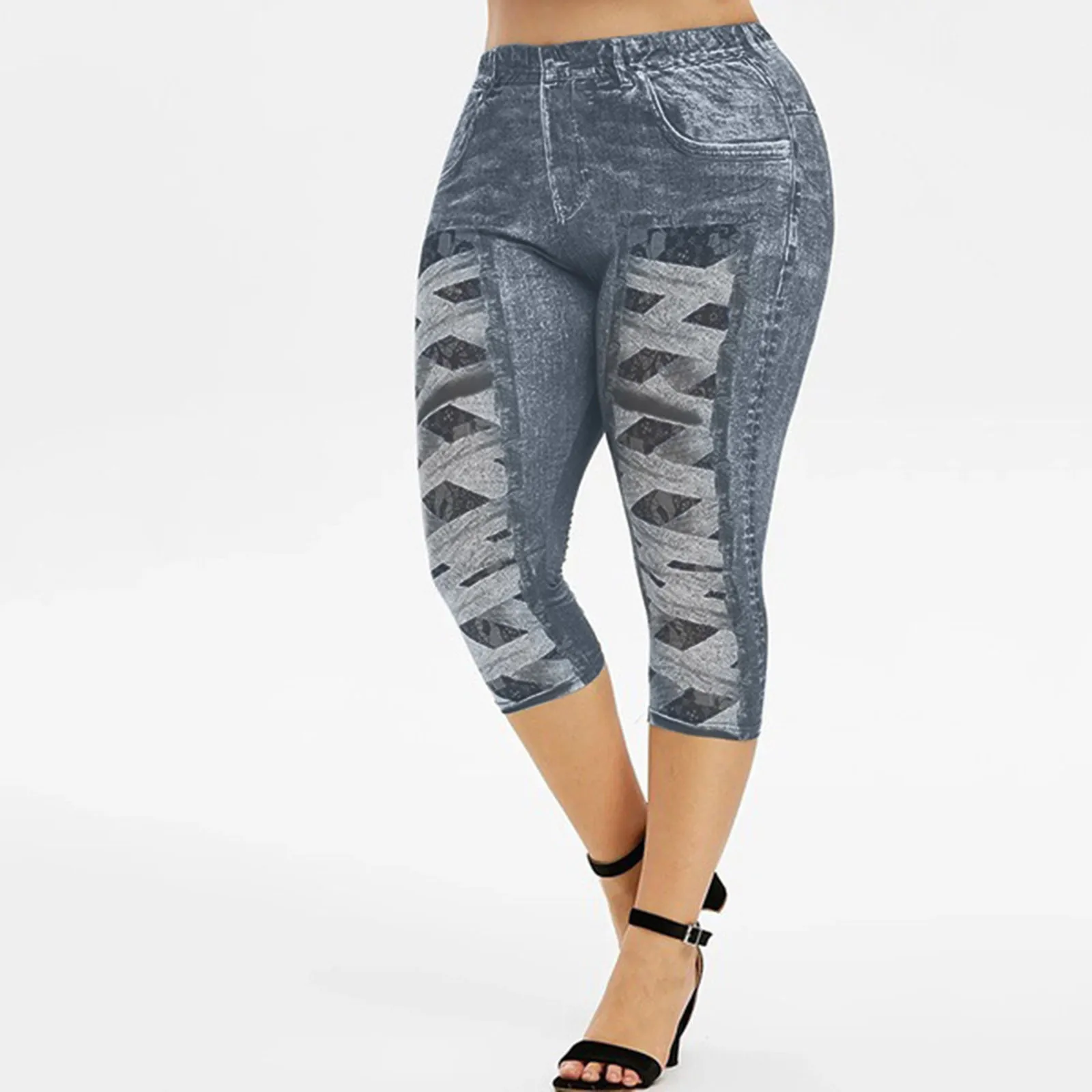 Женские спортивные короткие леггинсы размера плюс с эффектом пуш-ап женские