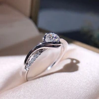 2022 classic wedding engagement ring for women brilliant cubic glass filledia glass filled proposal ring anniversary jewelry