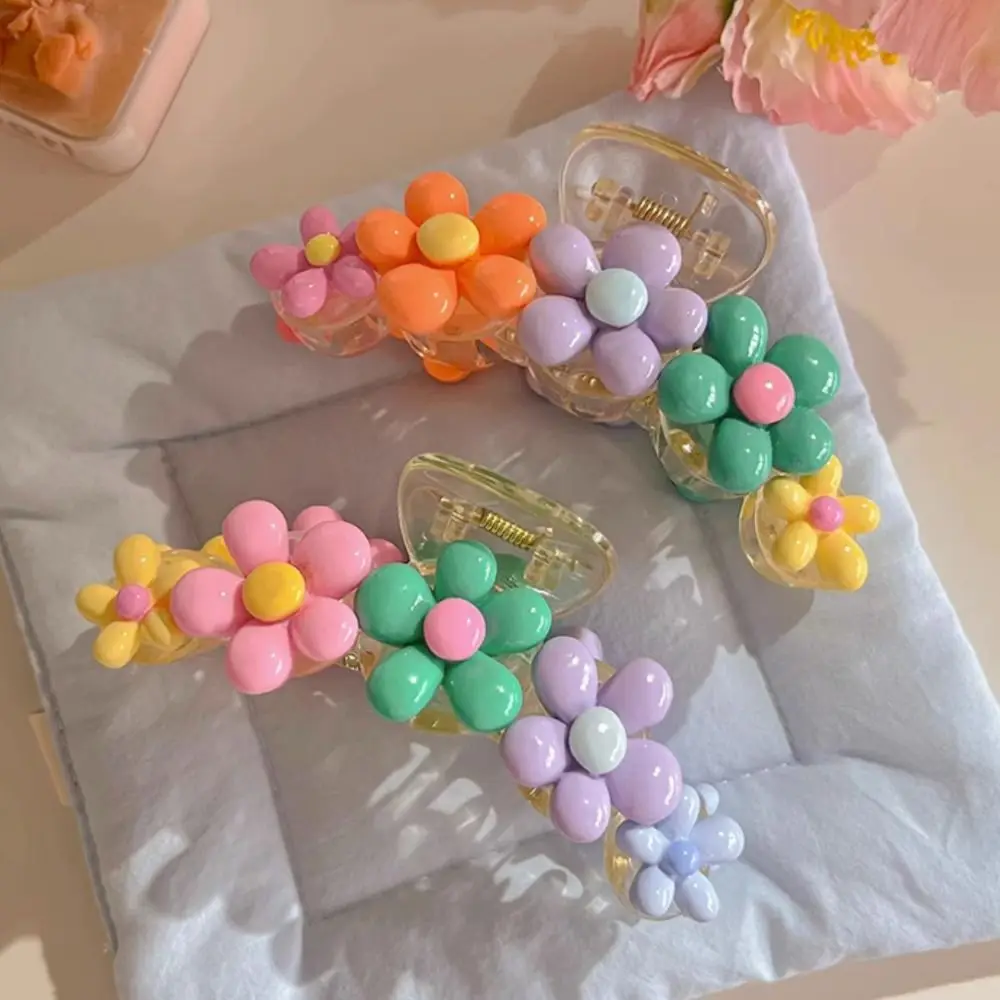 

Color Flower Cross Hair Clip Large Barrette Crab Hair Claws Shark Clip Ponytail Headwear for Women Girls Hair Accessorie