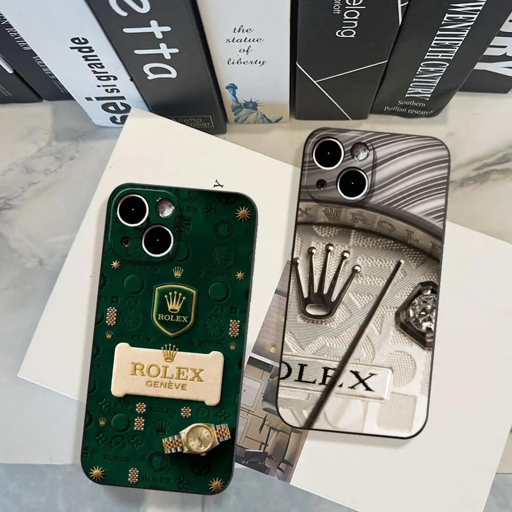 Фото Чехол R-Rolex для iPhone 17 Air 16 15 14 Plus 13 12 11 Pro Max 16e, противоударный, прозрачный, HD-качество №2
