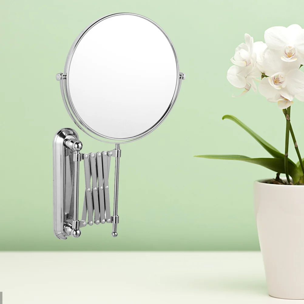 

Mirror Vanity Round Bathroom Folding Wall Mounted Swivel Extendable Makeup