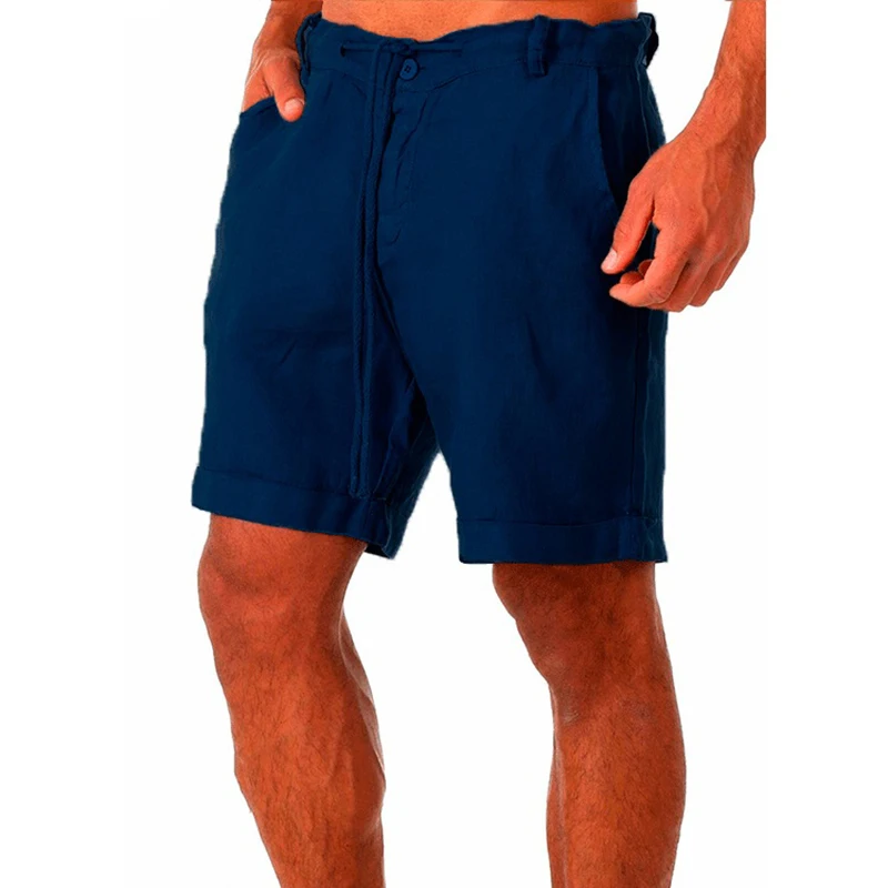 

Short Pants Summer Solid Color Man Shorts New Fashion Jogger Trousers Casual Loose Plus Size Elastic Waist Shorts Pants Clothing