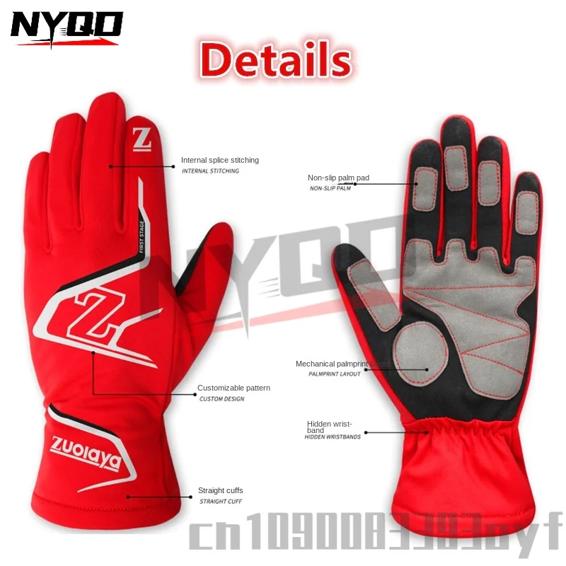 Гоночные перчатки Motorcross новые для автомобиля F1 дышащие силиконовые Нескользящие