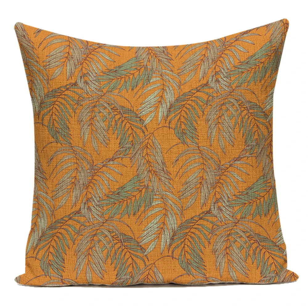 

Retro Cushions for Chair Plant Floral Pillowcase 45x45 Nordic Square Living Room Decoration Print Cover Filling Polyester E2141